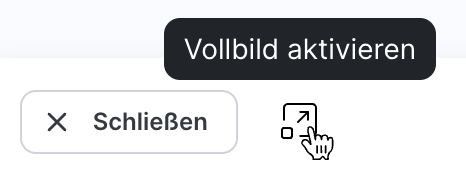 Screenshot des Vollbildbuttons